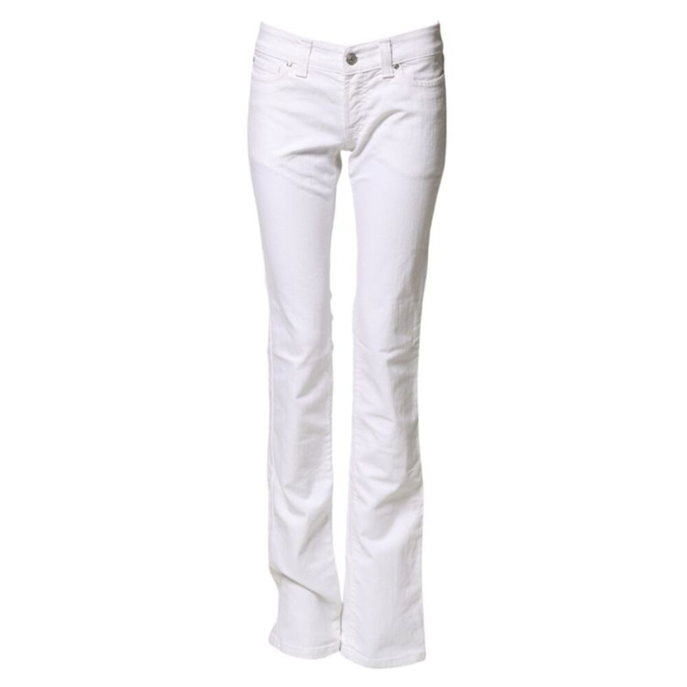 S.O.S White Low Waist Bootcut Denim Women's Jeans